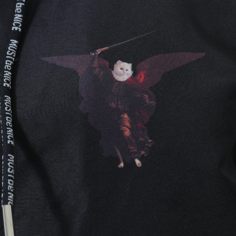 RIPNDIP Black Snap Button Hoodie Colorful Cat Flame Graphics Size Small Jacket - Picture 5 of 14